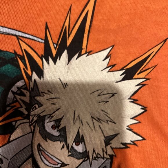 My Hero Academia Japanese Anime Bakugo Solo Tee T-Shirt - Orange Size S - Picture 6 of 6